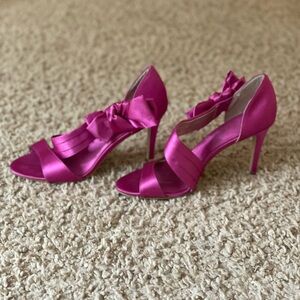 Elegant Lulu Townsend Pink Satin Heels